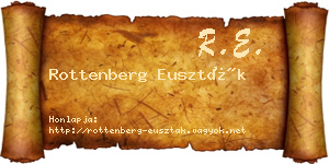 Rottenberg Euszták névjegykártya
